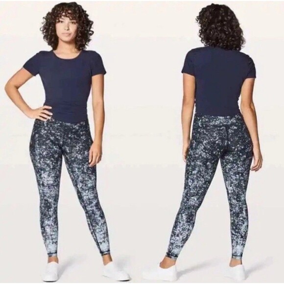 Lululemon Wunder Under Pant Hi-Rise Tight Nulux Galaxy Size 8 EUC Yoga - Picture 3 of 10